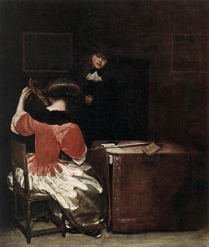 TERBORCH, Gerard The Music Lesson r Spain oil painting art